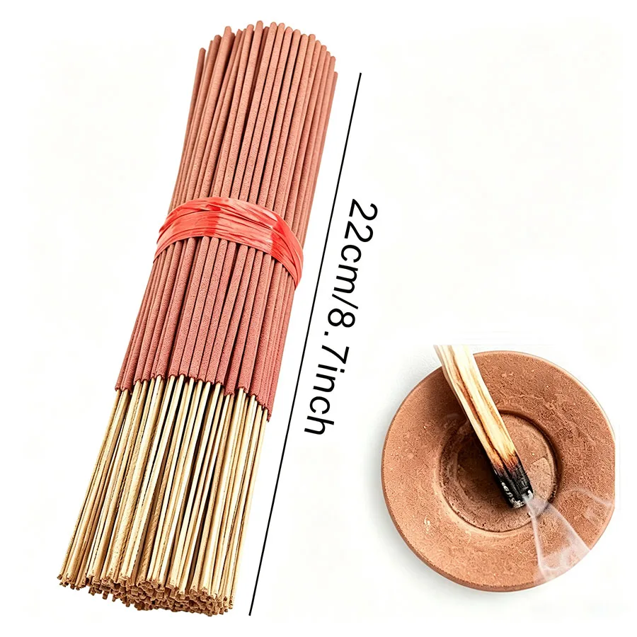 Peru Sacred Orchid Type 8.66-inch handcrafted bamboo stick incense, with long-lasting woody fragrance, and can eliminate odors.