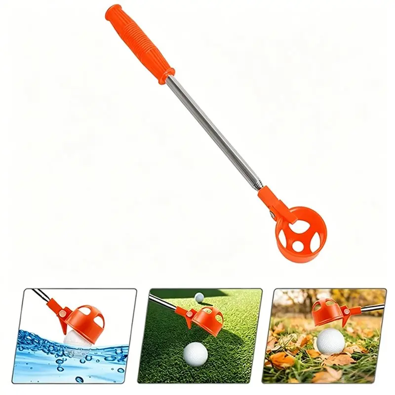 A64T for Golf Ball Retriever Pick Up Tool Extendable for Golf Ball Catcher Compact Portable for Golf Training Aid Accessory