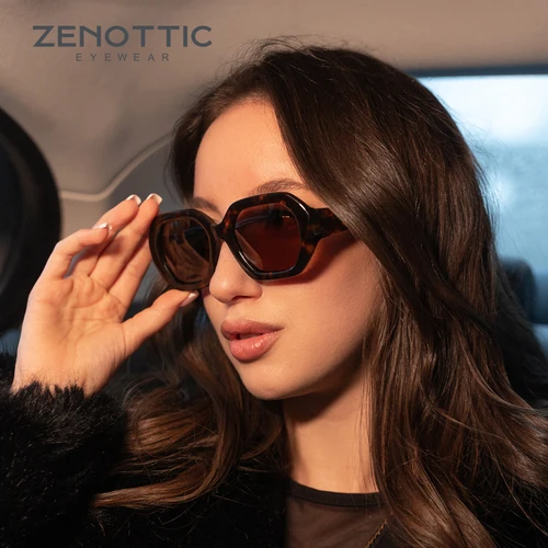 Imagen 2 del producto ZENOTTIC gafas de sol polarizadas de acetato de mariposa para mujer, montura gruesa, protección UV400, gafas de sol de moda para regalo de mujer