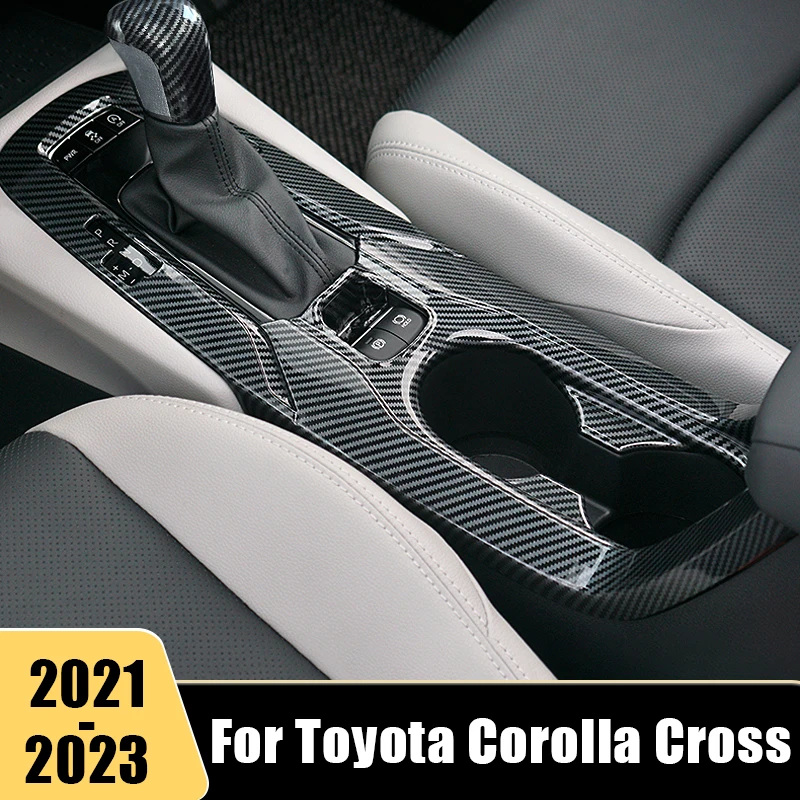 

For Toyota Corolla Cross XG10 2021 2022 2023 Hybrid ABS Car Console Gearbox Panel Trim Gear Shift Panels Stickers Accessories