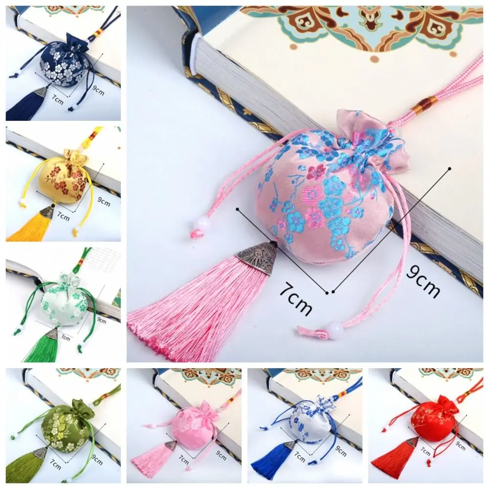 Antique Flower Women Sachet Embroidery Hanging Jewelry Storage Bag Car Hanging Pendant Chinese Style Sachet Ladies