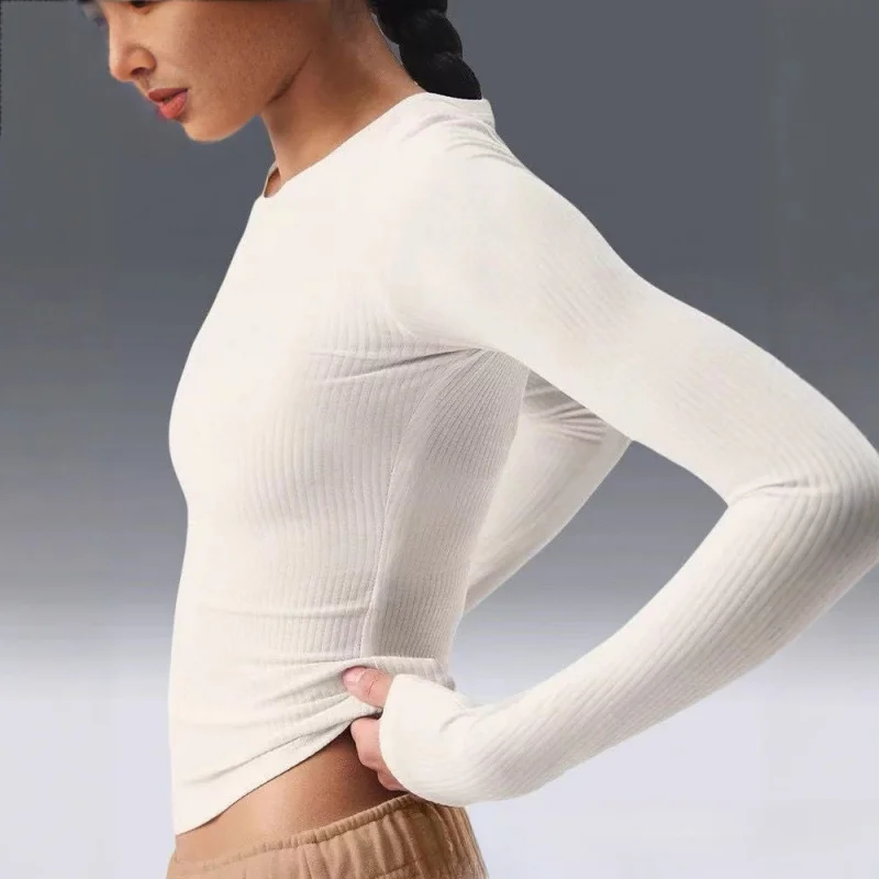 Women Long Sleeve Fitness Base Layer Shirt 2025 Spring Summer Quick Dry Sport Running Top Stretch Slim Fit Workout T-Shirt