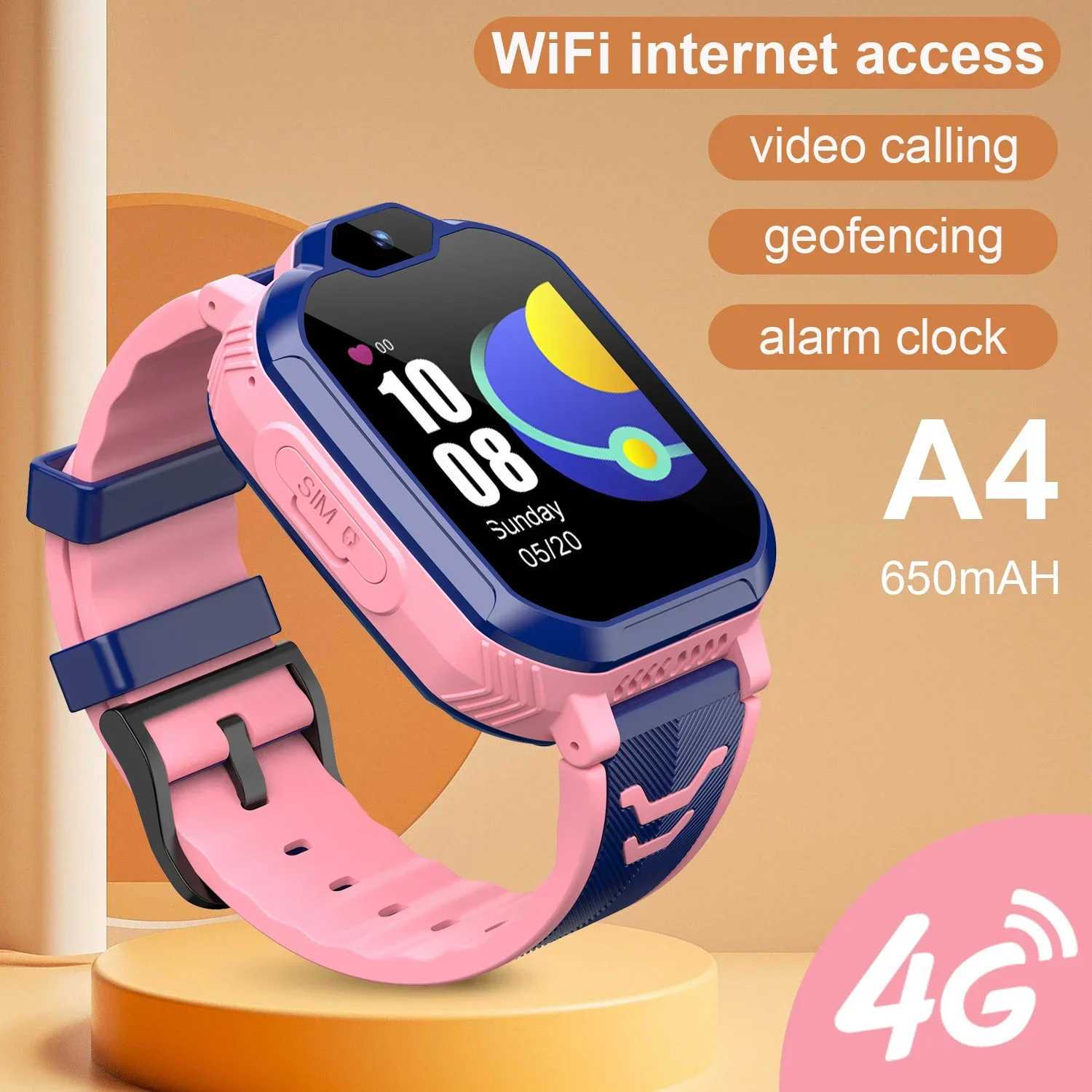 

4G Детские Смарт-часы GPS WIFI Видеозвонок SOS IP67 Водонепроницаемые Детские Смарт-часы Камера Монитор HD Трекер Местоположение Телефон Часы Подарок