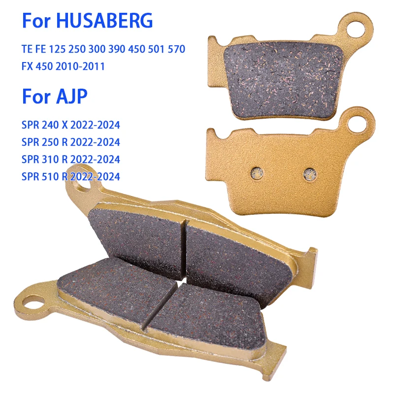 Motorcycle Front Rear Brake Pads For HUSABERG FE TE 125 250 300 350 390 501 570 FX 450 For AJP SPR 240 250 310 510 X R 2022-2024