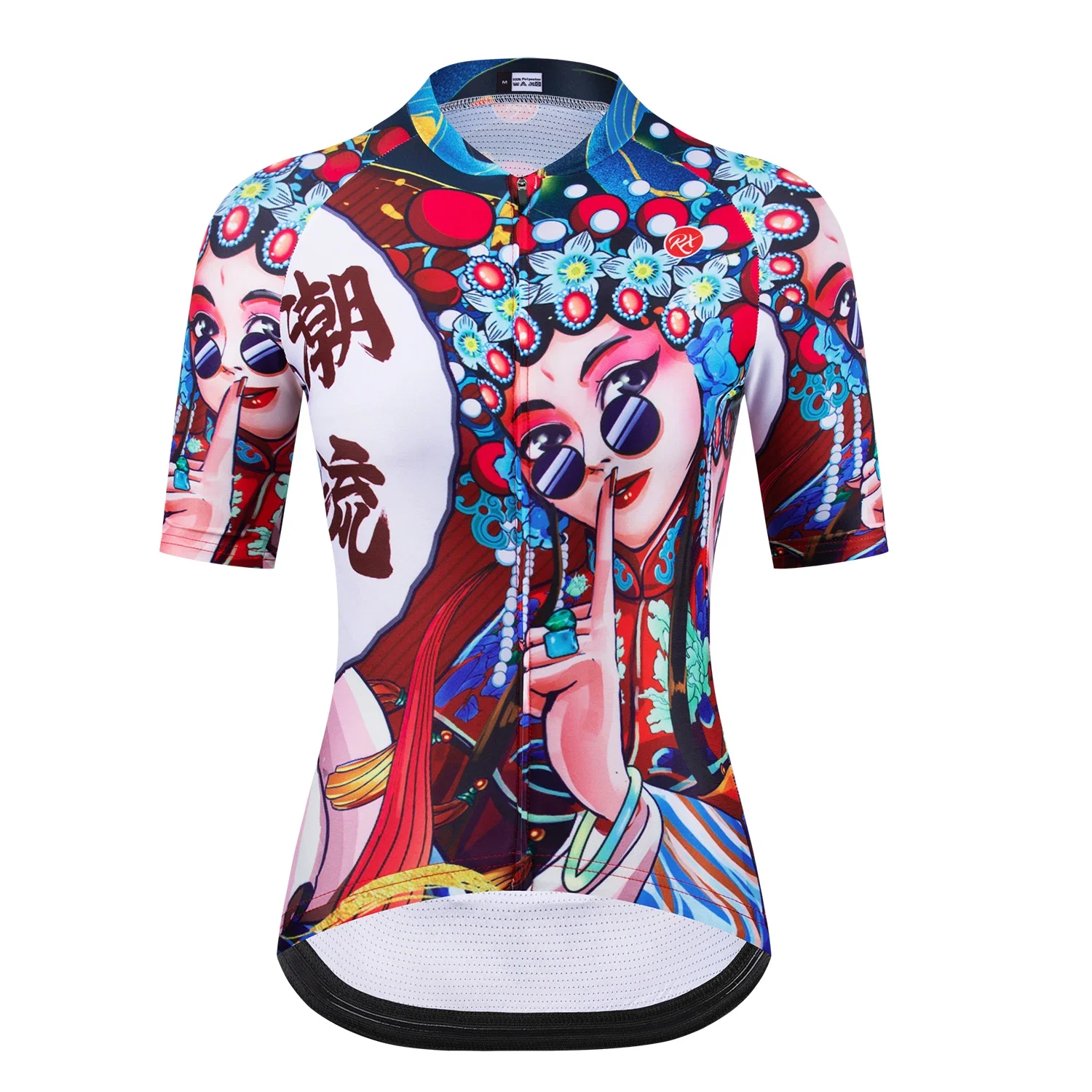 Raudax China traditional culture elements of Peking Opera Cycling Jersey Shirt Maillot Women Bicycle Bike Wear cycling clothing