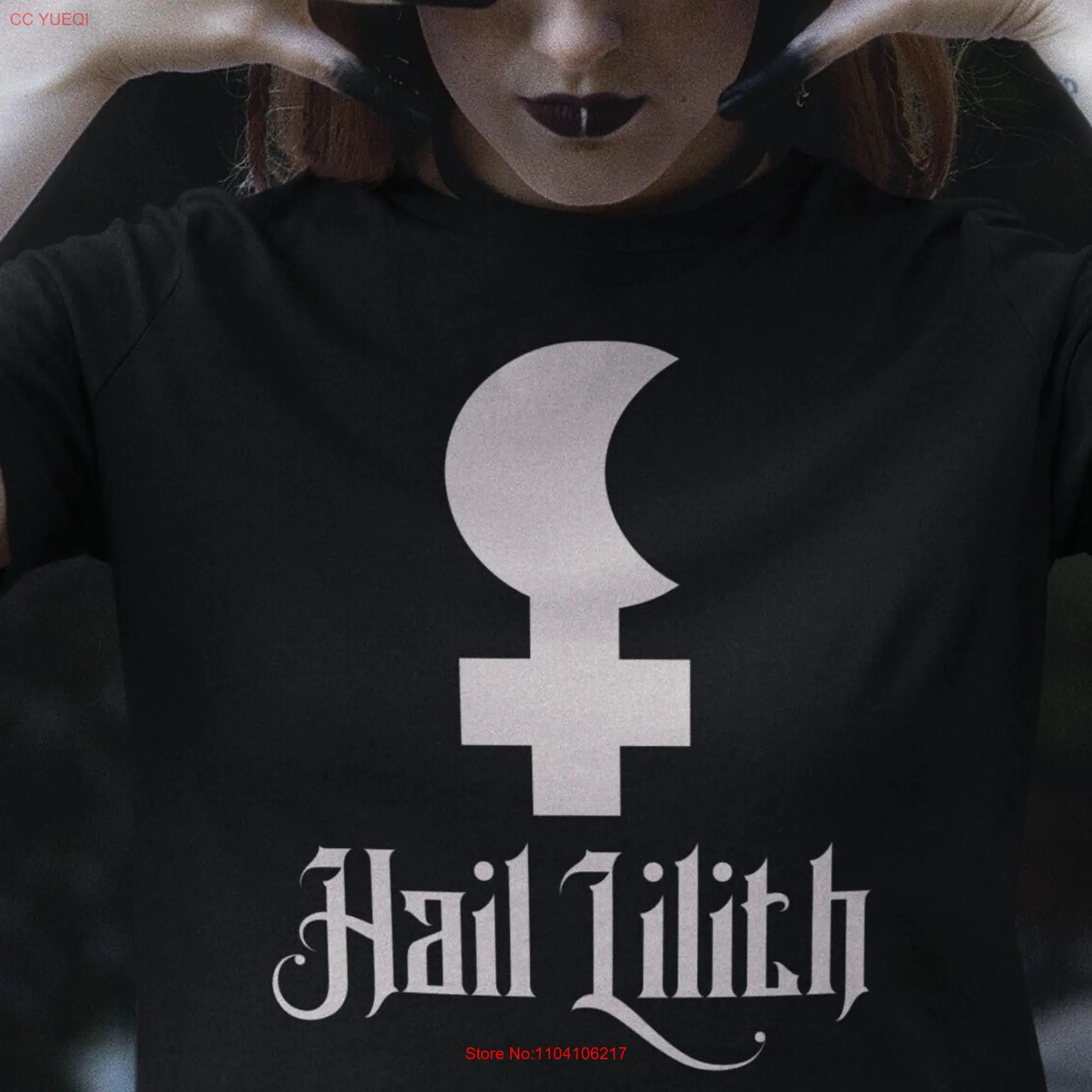 Hail Lilith Occult Goddess Worship T shirt Dark tee bday gift for fan of Mesopotamian and Jewish Mythology Demoness