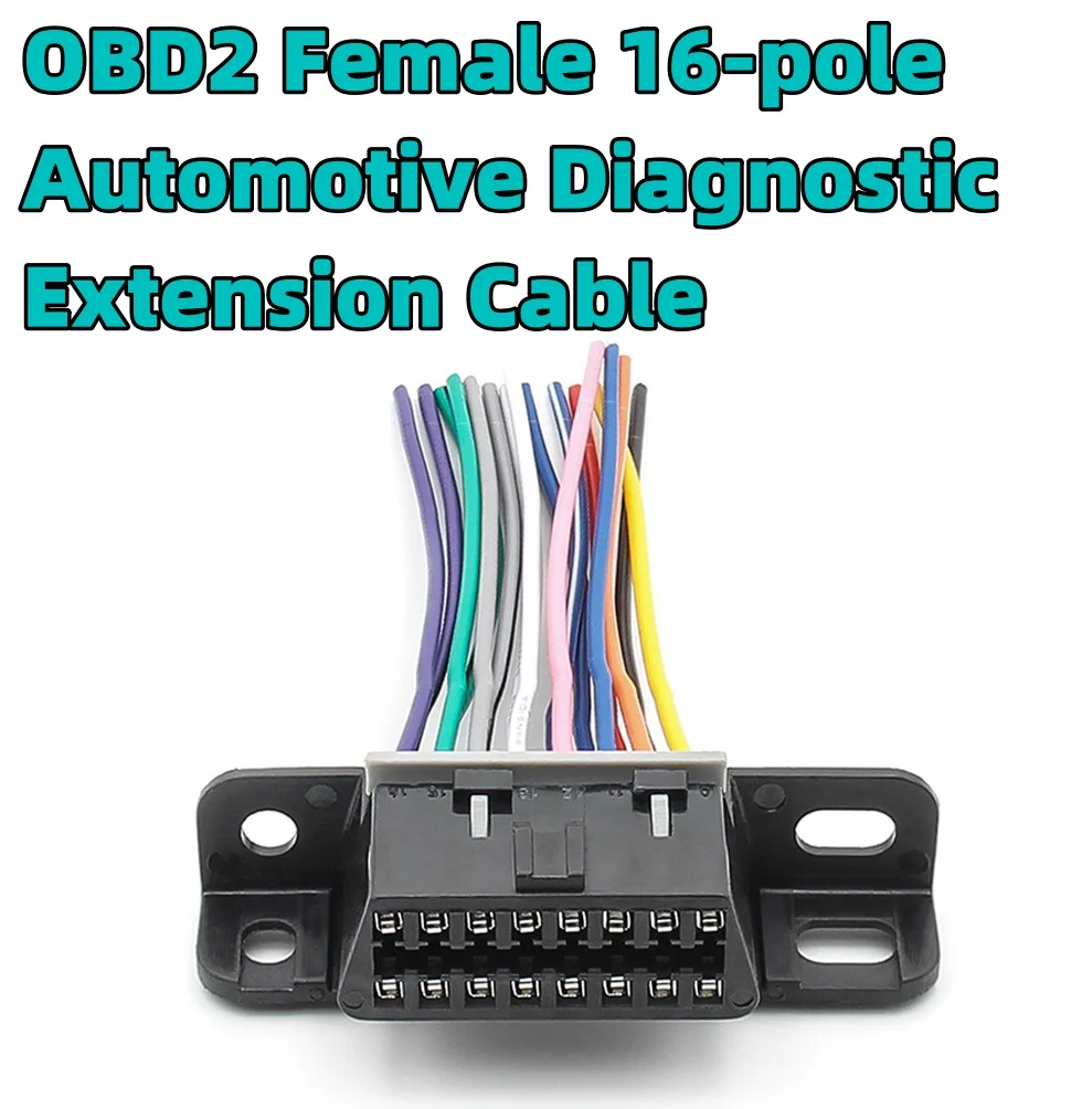 OBD2 Cable 16 Pin J1962F Female Cable connector Extension Cable ECU Test Wiring Harness Automotive Diagnostic