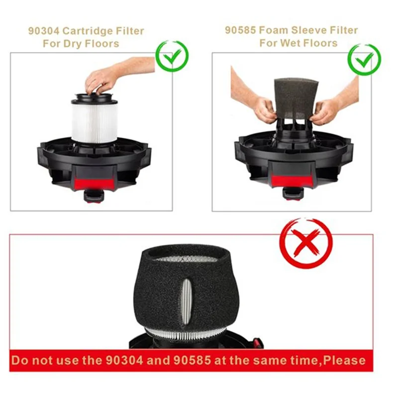 

For Shop Vac Cartridge Filter Cabiclean Foam Sleeve Filter 90304 Replacement Filter Kit-A73I