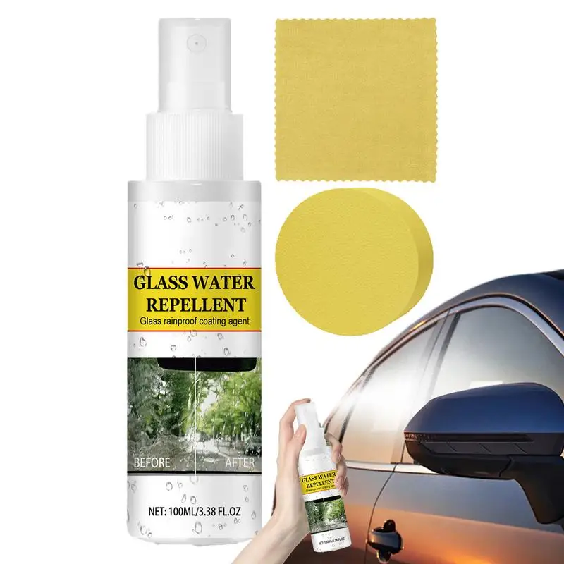 Car Windshield Spray 100ml Long-Lasting Hydrophobic Car Glass Coating Spray Motorways City Streets Automotive Maintenance Spray