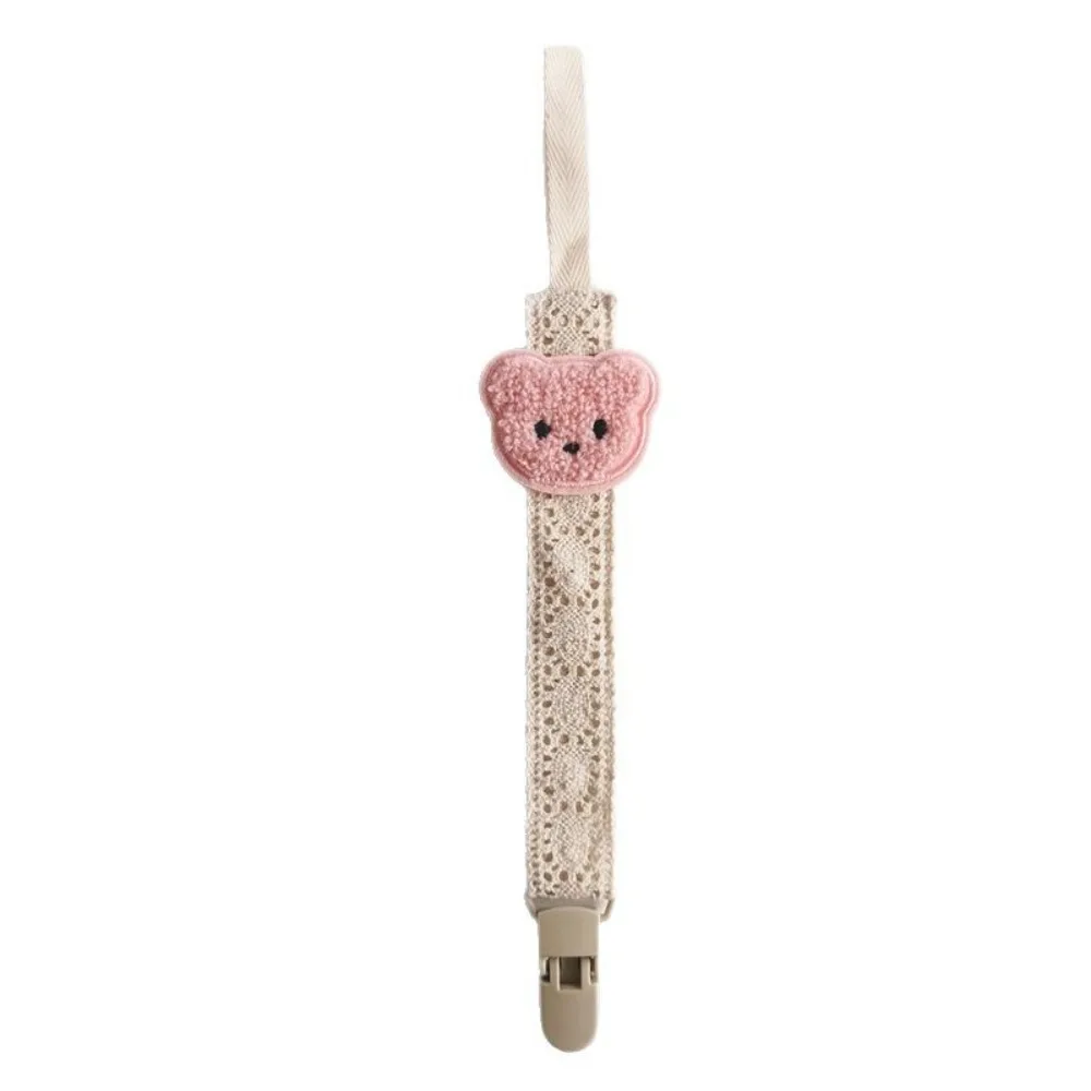 

Cartoon Cute Bear Pacifier Chain Portable Plastic Fabric Rope Dummy Nipple Clip Hanging Soother Accessory