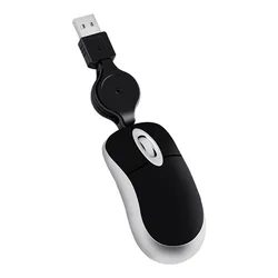 Novo 2.4g mini rato com fio retrátil cabo usb ergonômico computador computador computador computador portátil do escritório em casa ratos de jogos