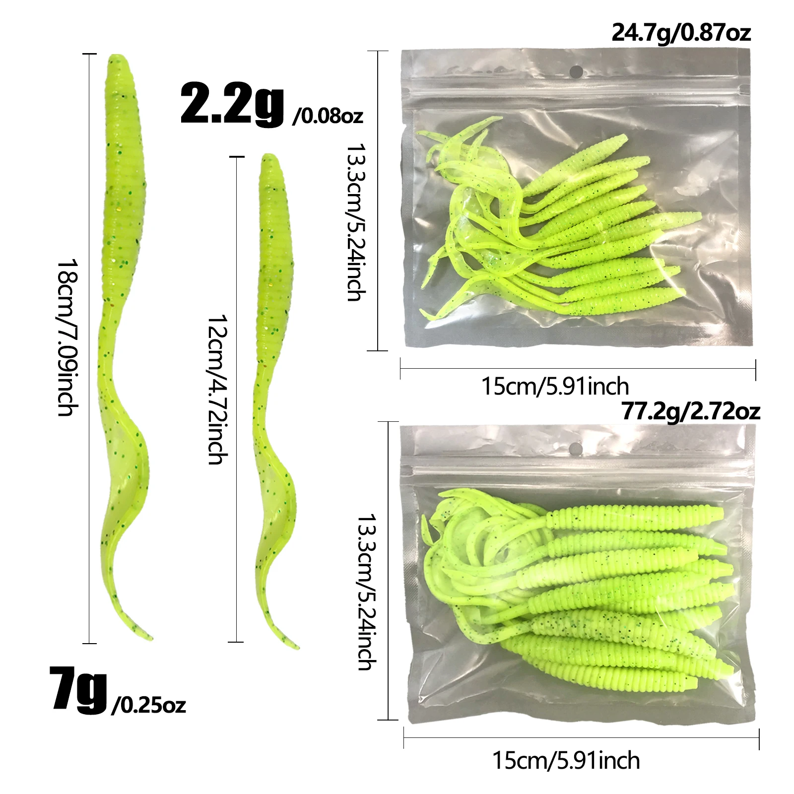 10 Stück/Set Lange Schwanzwürmer weiche Lockköder fischartige kunstliche Silikonköder für Barsch und Karpfen Leurre Fishing Lures lebensechte Angelköder flexible Lange Schwanzwürmer Lockköder 10 Stück/Packung – Detail 3