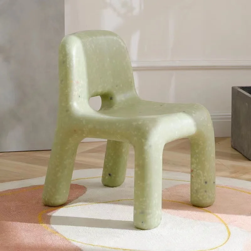 High-Quality Nordic Style Plastic Chair - Compact Outdoor Bench with Backrest, Perfect for Patio & Garden Decor image 5