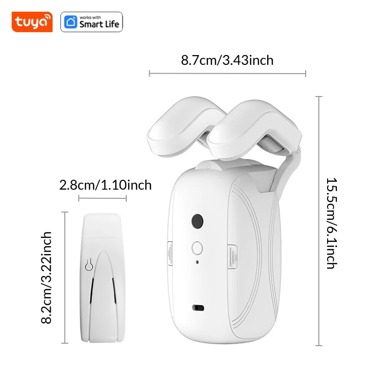 1/2PCS Tuya Smart Wifi Curtain Robot (with gateway), Roman Rod Track, APP Remote Control,Voice Control，Single/Double Opening