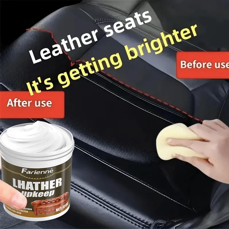 كريم تكييف جلدي من LHATHER UPKEEP - ترميم سريع اللمعان لمقاعد السيارة والحقائب الجلدية والأرائك |   مثالية للسيارات