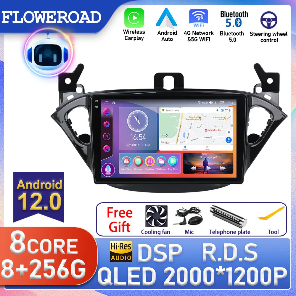 

Android For Opel Corsa E 2014 2015 2016 2017 2018 2019 Car Radio Multimedia GPS Navigation Auto Stereo BT Carplay Audio 2 Din