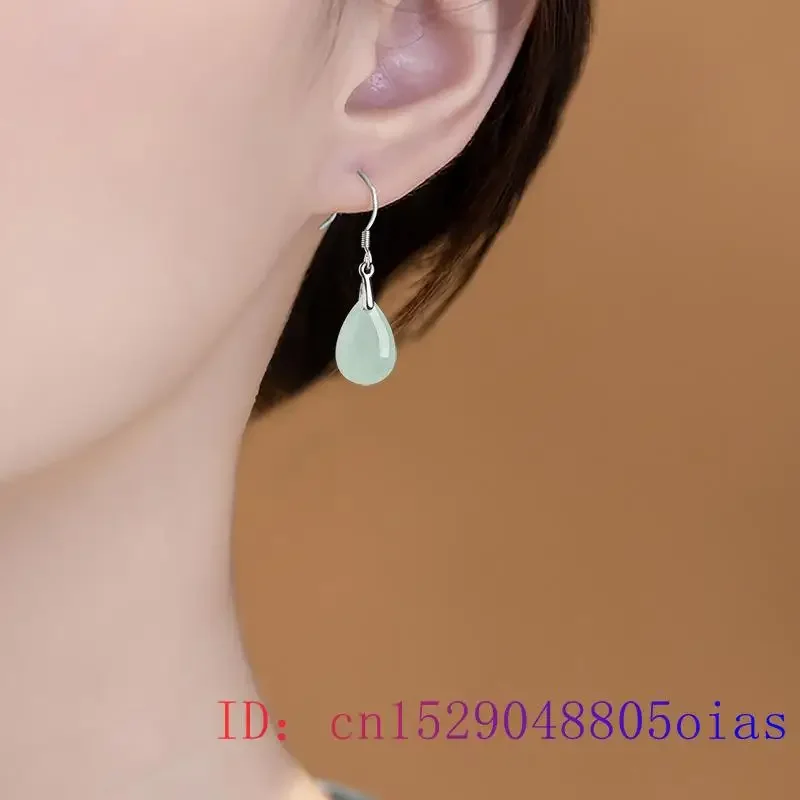 Pendientes de gota de agua de Jade birmano, regalo certificado, regalos naturales de moda Real, joyería para mujer, amuleto de lujo de la suerte verde