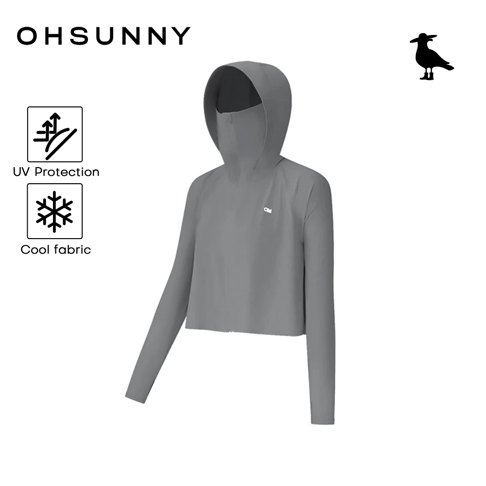 

OhSunny Sun Protection Coat with Thumb Hole,Breathable Skin Protective Jackets,UPF50+ Summer Long Sleeves Ice Feeling Outwear
