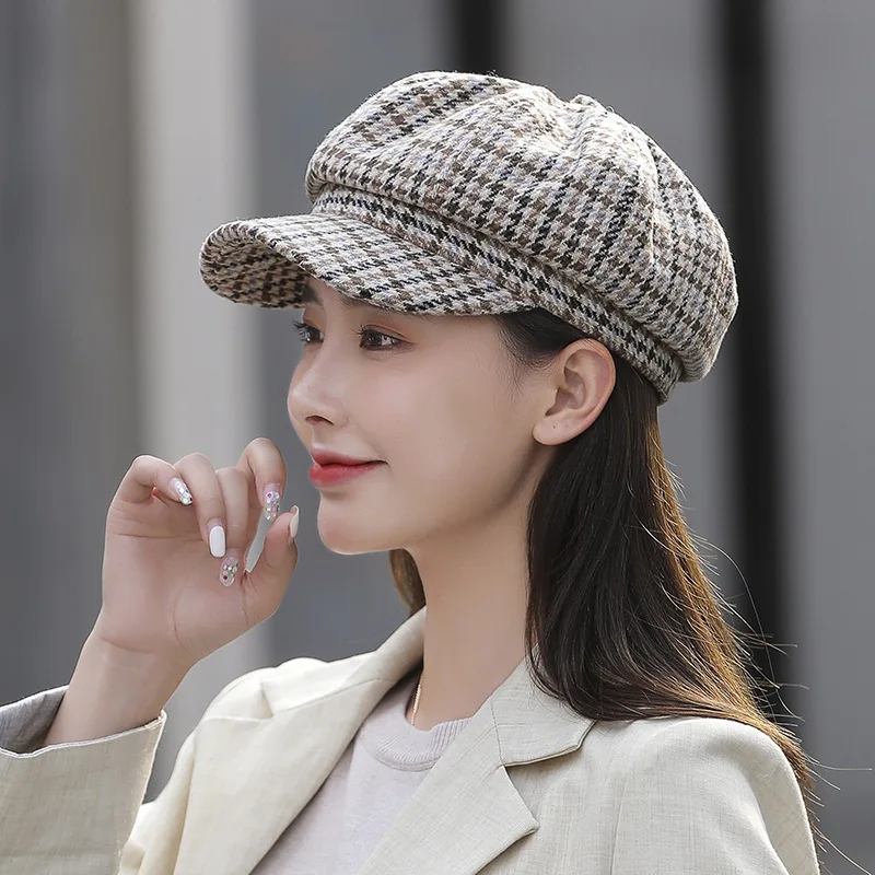 Hats For Women Winter Warm Age-reducing Fashion Beret Army Octagonal Cap Casual Peaked Cap Feminino Boina S54