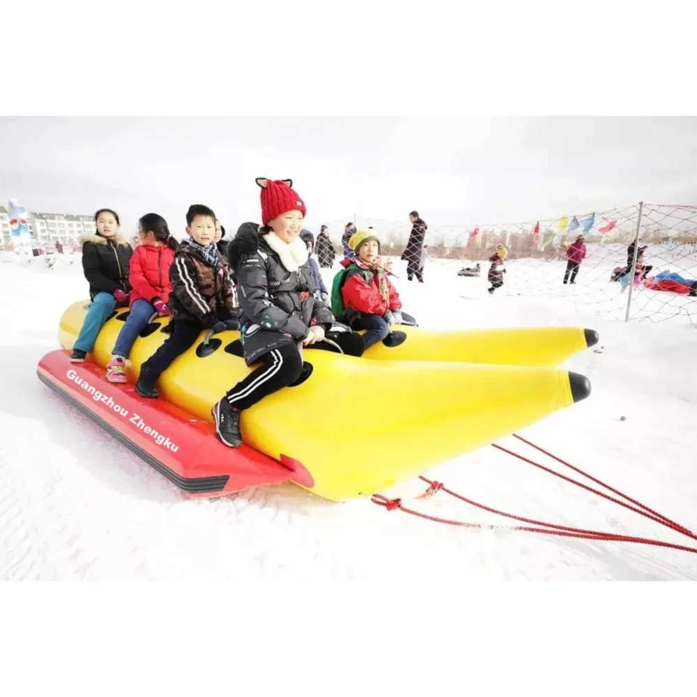 Winter sports inflatable banana boat towable tube for kids and adults