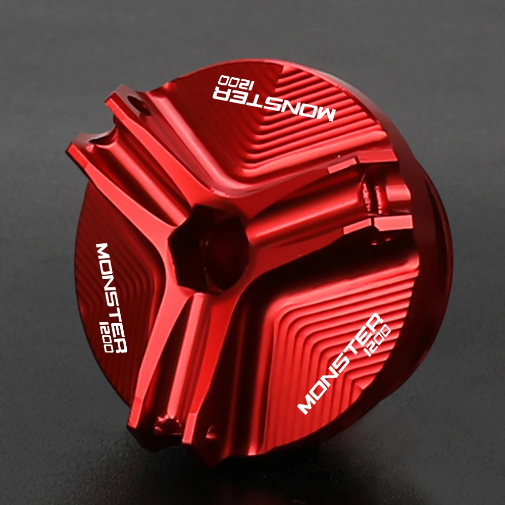 

MONSTER Motorcycle M19*2.5 Aluminum Engine Oil Cup Fuel Filler Tank Cap Cover For DUCATI Monster1000Dark 2003 - 2006 MONSTER1200