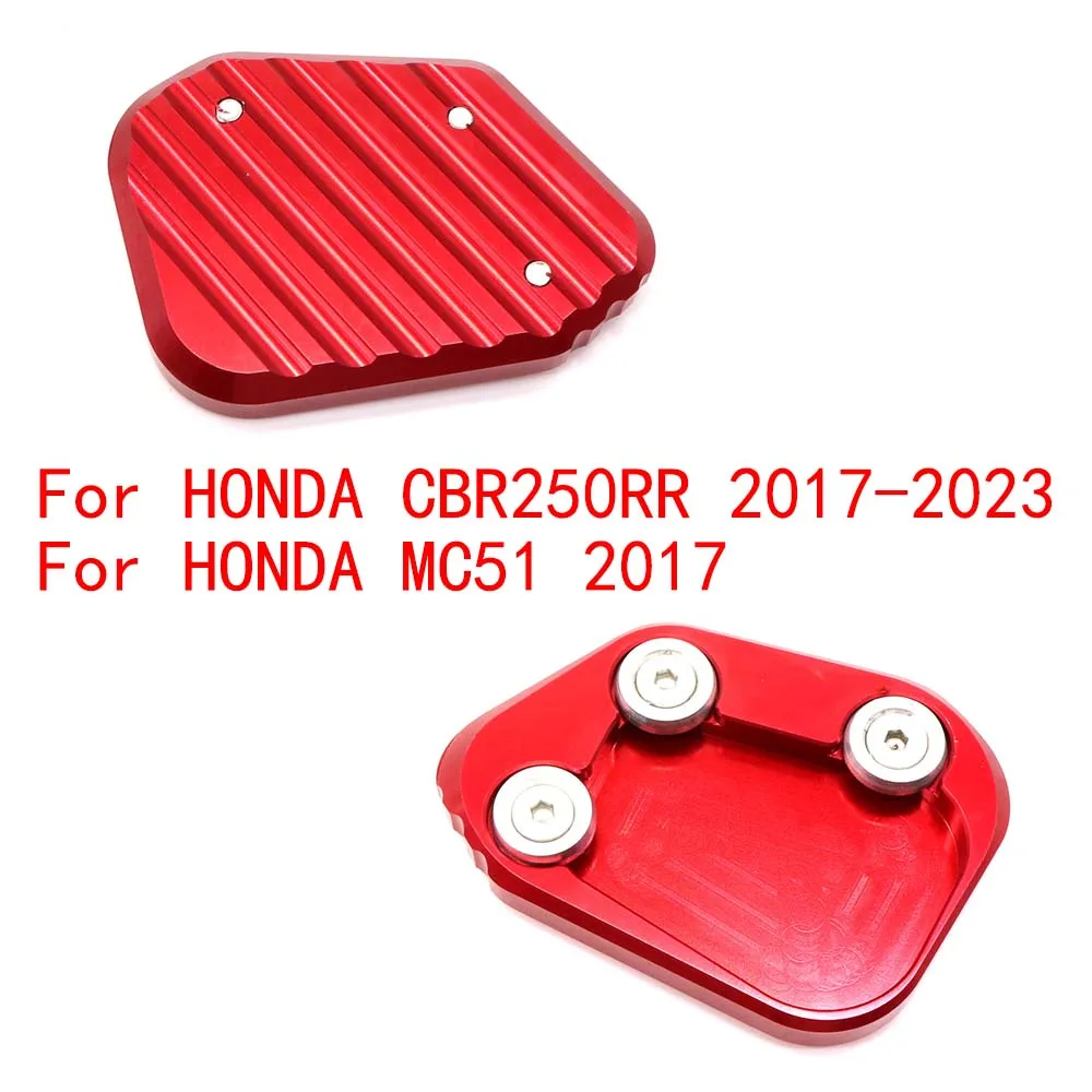 

Motorcycle CNC Kickstand Foot Side Stand Extension Pad Support Plate Enlarge Stand For HONDA CBR250RR 2023-2017 MC51 MC-51 2017
