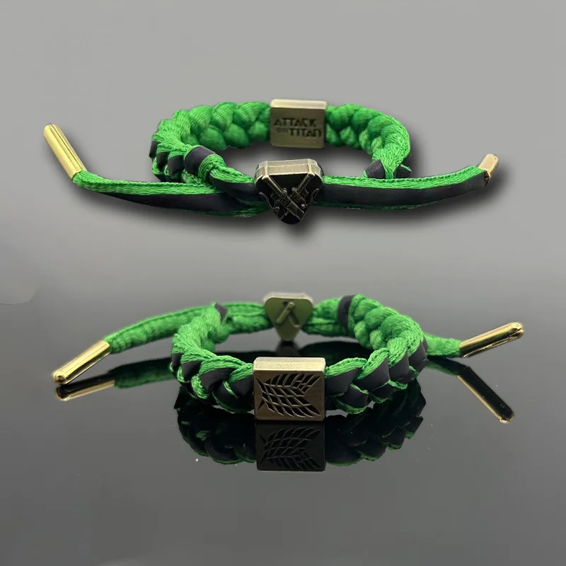 Новый голографический светоотражающий браслет Атака гигантского плетеного браслета Аллен Микаса Модный браслет индивидуальный браслет