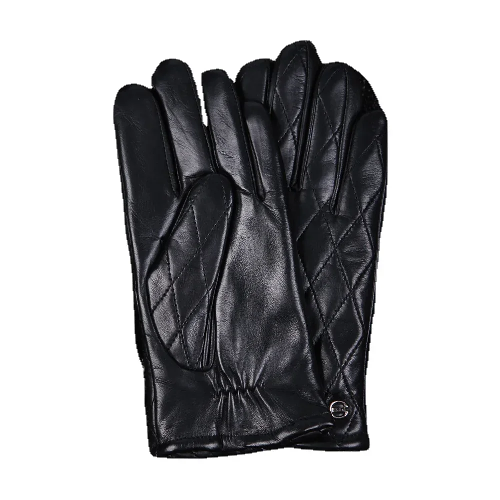 Autumn and winter genuine leather Men Real Leather Gloves Thin Keep Warm Diamond Weave Sheepskin Gloves Spring Autumn