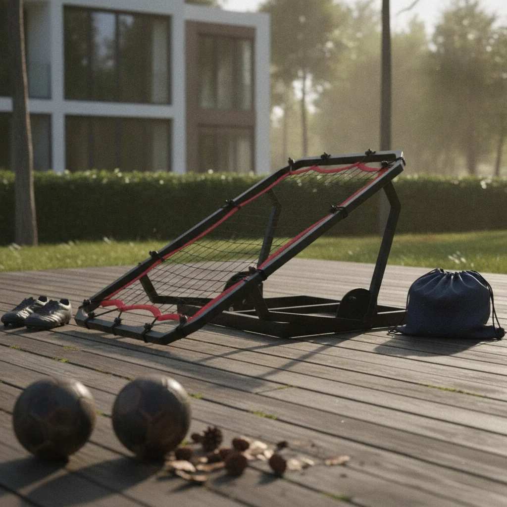 Two-SportSport Training Net Angled Multi-Sport Rebound Net Basketball Rebounder Rectangular Base
