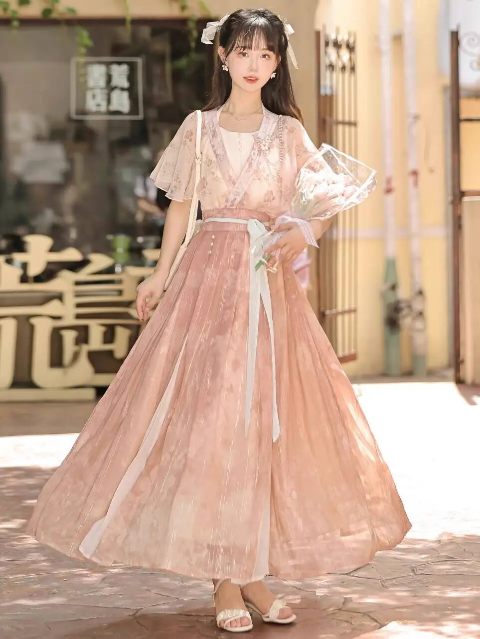 New Chinese Style Hanfu Women Improve T-shirt Dress Daily Guofeng Han Elements Fiesta Carnival Halloween Cos Cosplay
