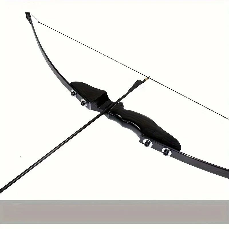 

30 Pound Right-handed Detachable Black Straight Bow Suitable for Hunting and Shooting Practice Portable Design Holiday Gift