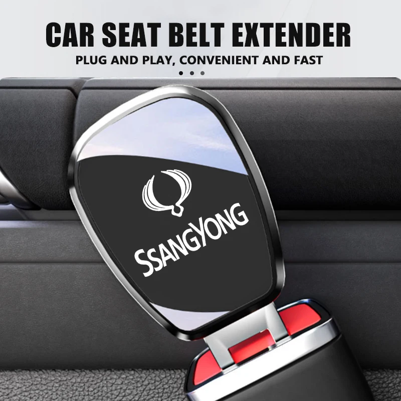Car Safety Belt Extender Seat Belt Cover Accessories For SsangYong Actyon 1 2 Chairman Istana Korando ck kj Musso Tivoli