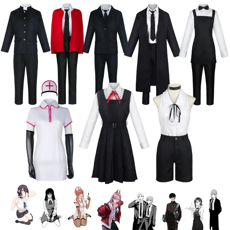 

Anime Chainsawman Cosplay Costume Reze Makima KobeniWomen Men Clothes Sexy Uniform Cos Cartoon Outfits Role Play Party