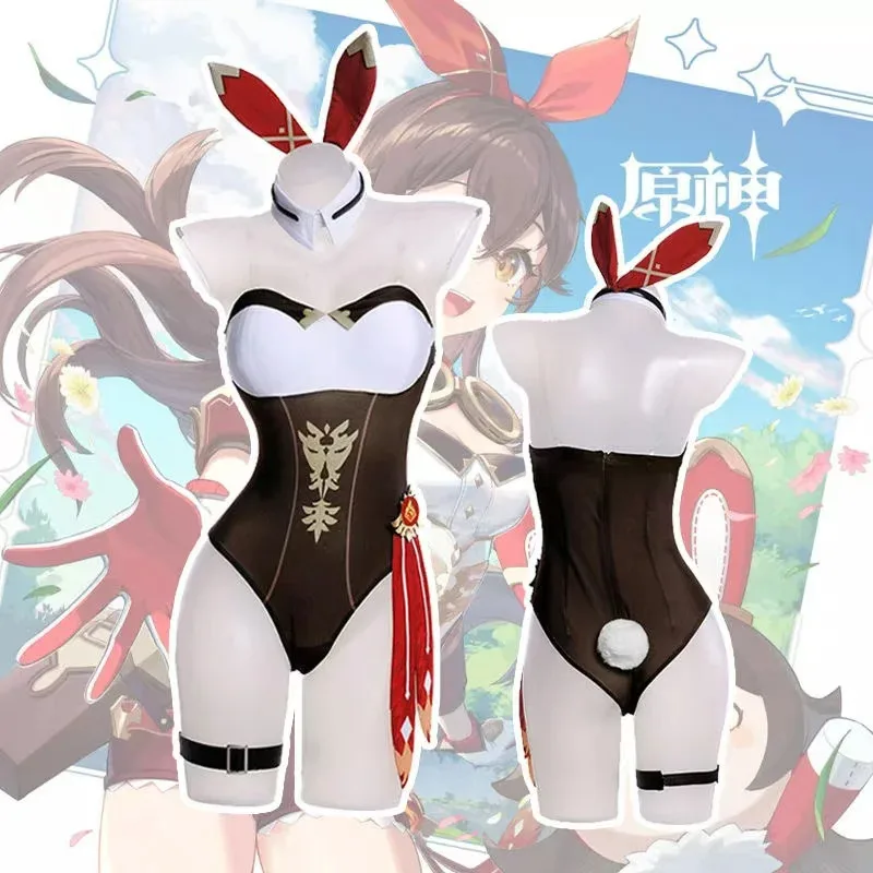 

Genshin Impact cos dress Amber rabbit girl cosplay one-piece sexy suit