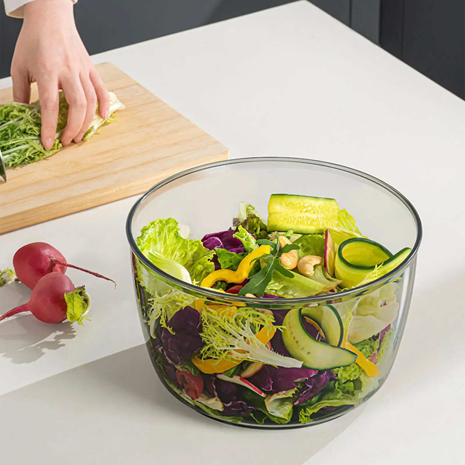 

Salad Spinner Multifunctional Kitchen Gadgets Lettuce Washer Kitchen Salad Dryer Spinner For Refrigerator Countertop Camping RV
