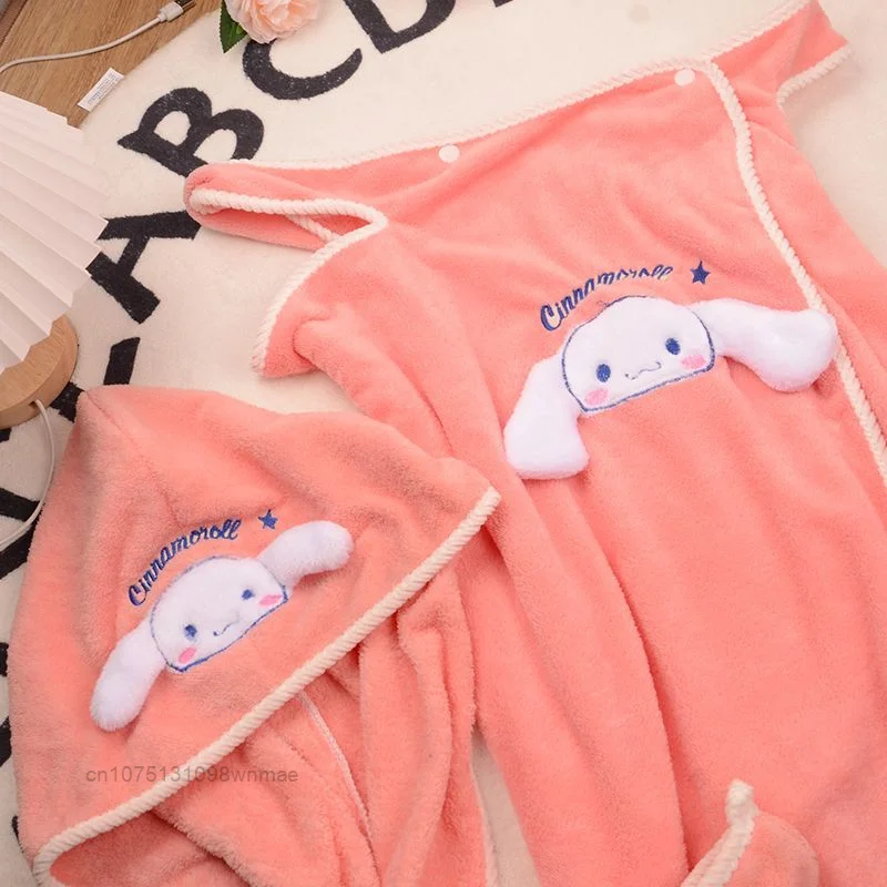 Sanrio Cinnamoroll Bathing Towel Women's Bathing Skirt Wearable Sling Home Towel Cute Couple Swimming Sweat Steaming Clothes