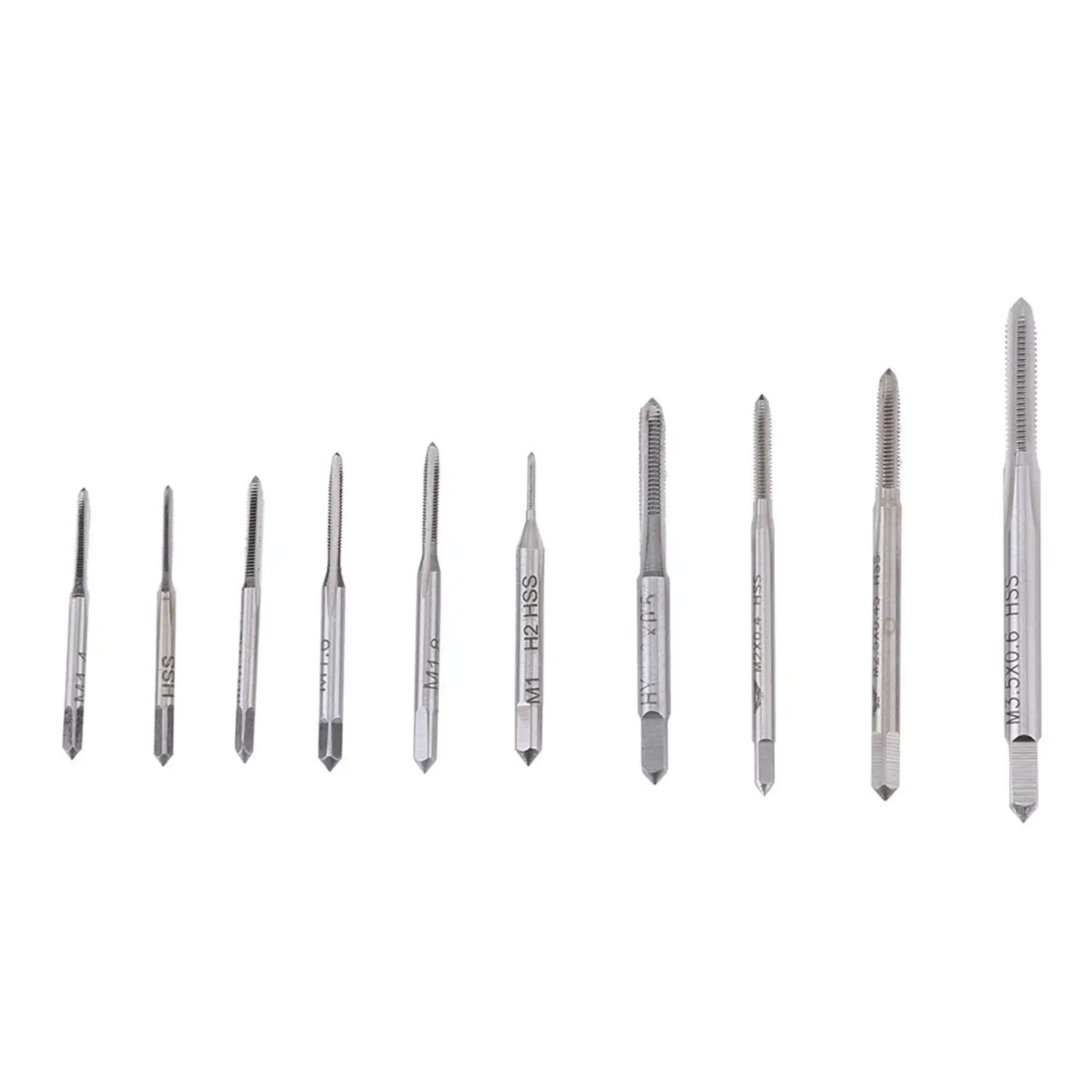 10 Stuks Mini Handtap Set M1-M3.5, Tapping Draad Gereedschap Voor Diy Projecten, Boren Voor Precisie Threading