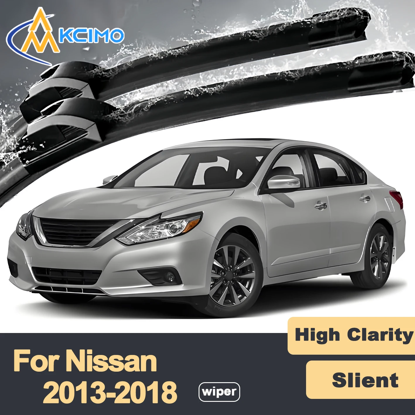 

Premium Rubber Durable Silent Windshield Wiper Blades 2pcs for Nissan Altima L33 2013-2018 Front Wiper Blades Set