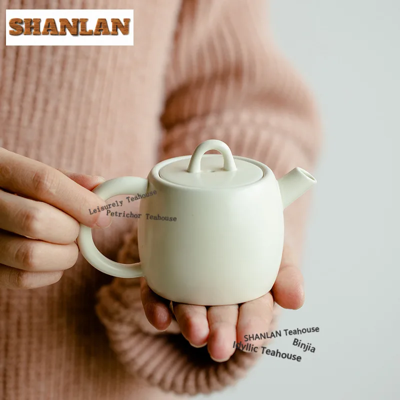

150ml Custard Galze Ceramic Teapot Boutique Tea Infuser Pot Household Tea Maker Kettle with Strainer Teaware Supplies Decoration