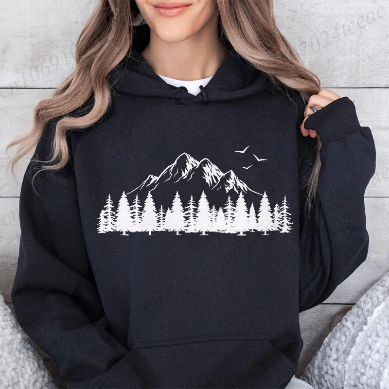 

Пуловер с капюшоном для любителей горной природы, толстовка для подростков, осенняя толстовка с капюшоном и длинными рукавами, толстовка с капюшоном для пешего туризма, лесной спортивная одежда, топ