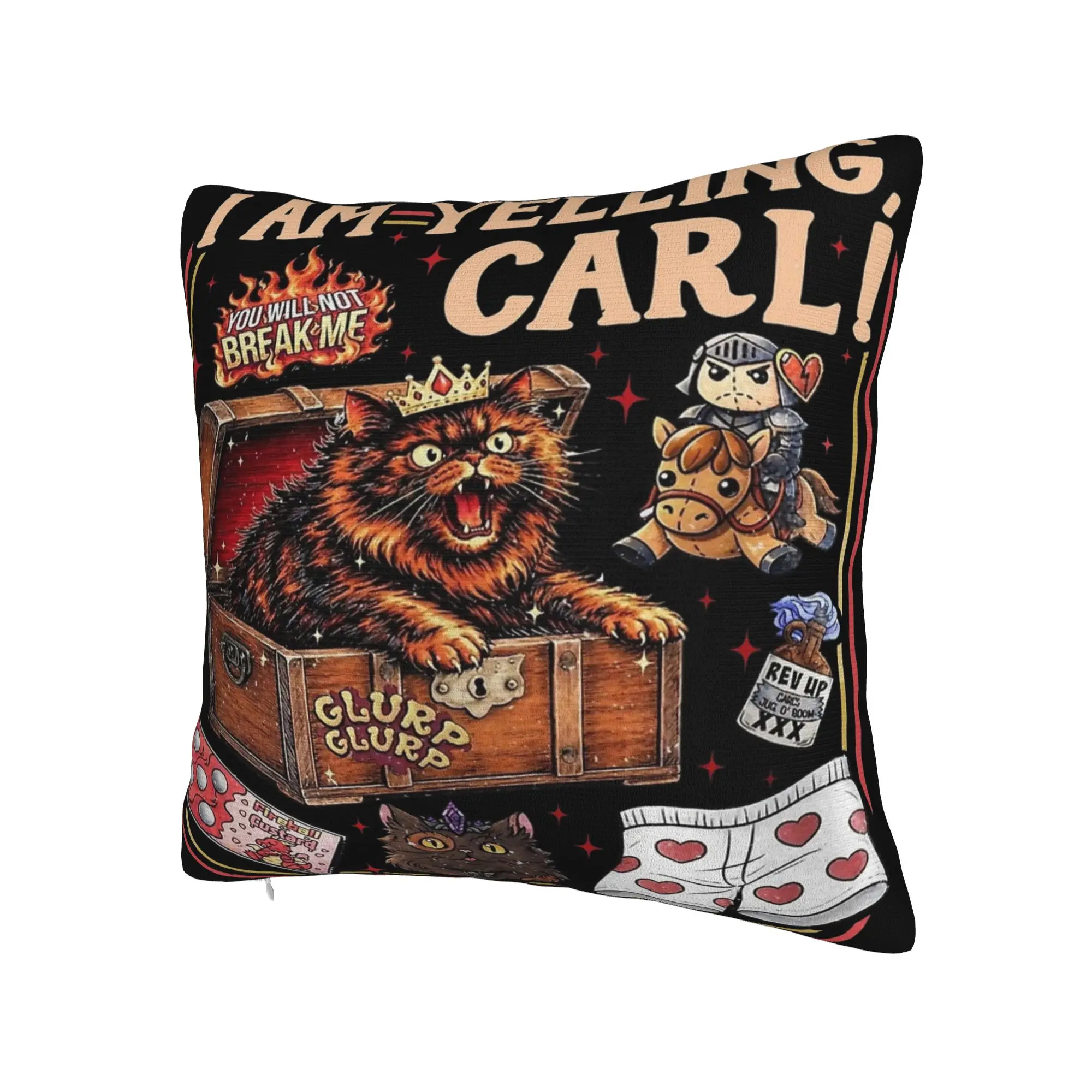 Decorative Pillowcase Viva La Revolution Carl Cat Lover Merch Home  Pillow Case Cover Square Multi Size