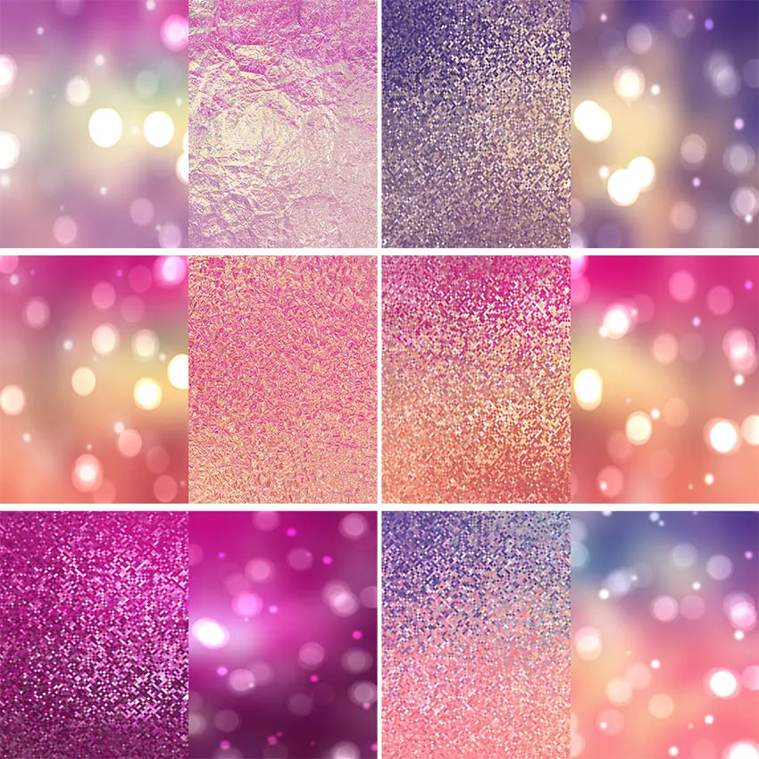 

Valentine's Day Pink Shiny Glitter Bokeh Backdrops Photography Wedding Party Decoration Love Adult Portrait Backgrounds Banner