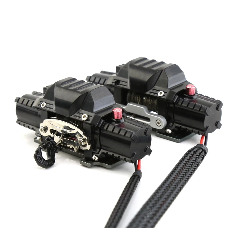 Metal Remote Control Winch Set RC Metal Automatic Dual Motor Analog Winch Controller Receiver