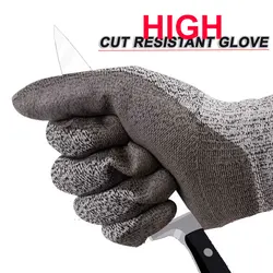 NMShield 1/2/5/10/12 Pairs ANSI A4 Anti Cut Resistant Work Glove HPPE PU High Flex Proof Glass Handling Butcher Safety Gloves