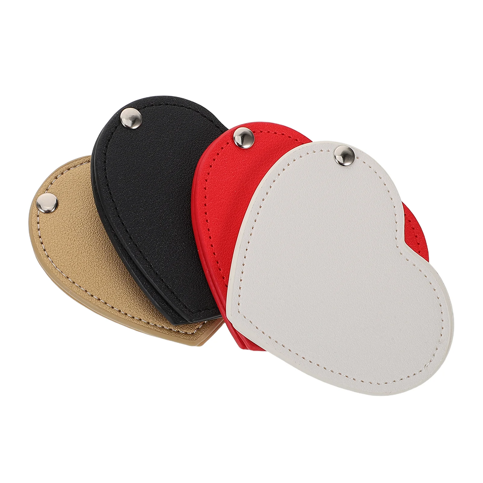 

4Pcs Mini Rotating Makeup -Shaped Portable Compact for Travel Purse Pocket Handheld Small Unbreakable Shatterproof