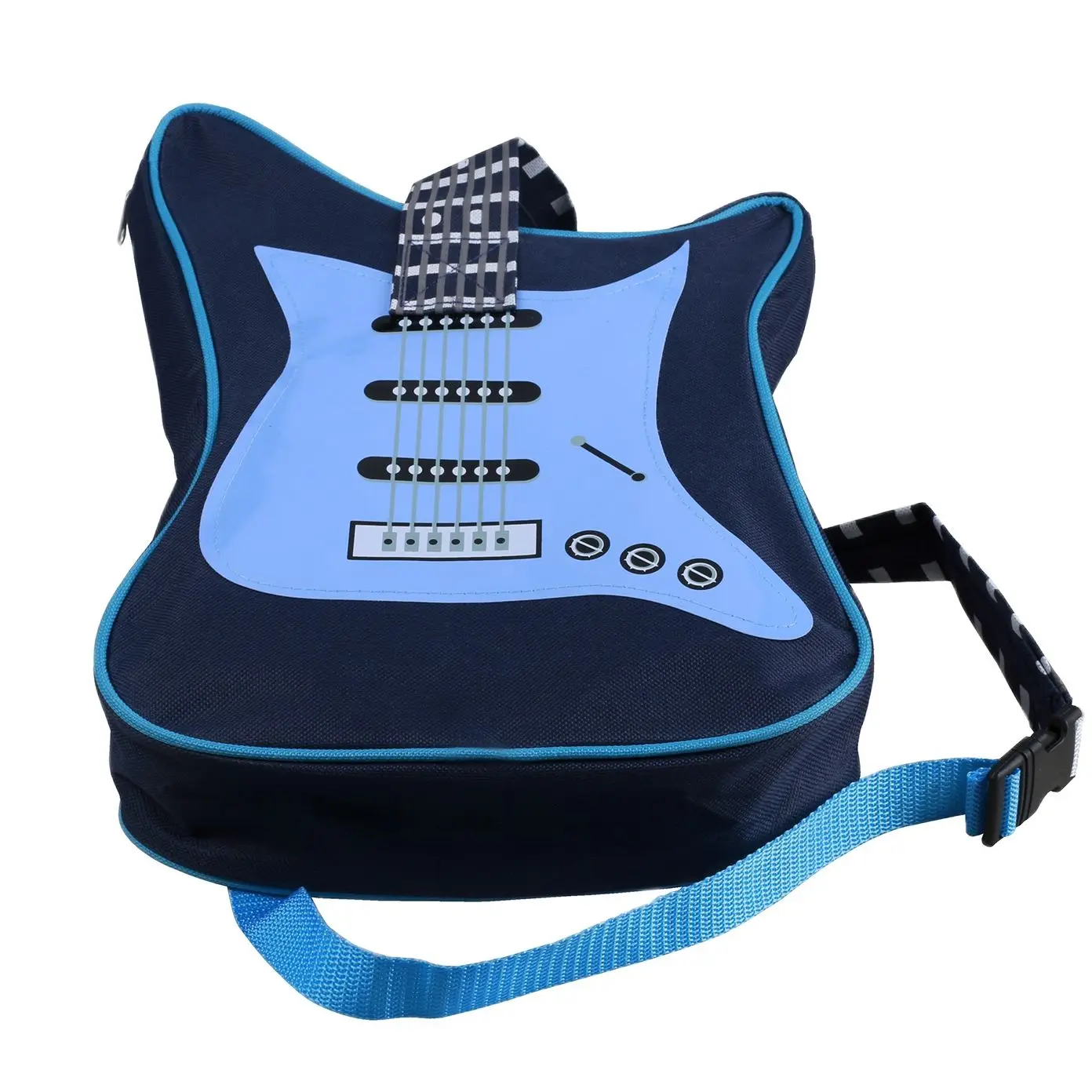 Guitar Pattern Bag Colorful Edge Case Double Straps Cotton Pad Thickening Soft Oxford Fabric Waterproof Backpack for Women Kids