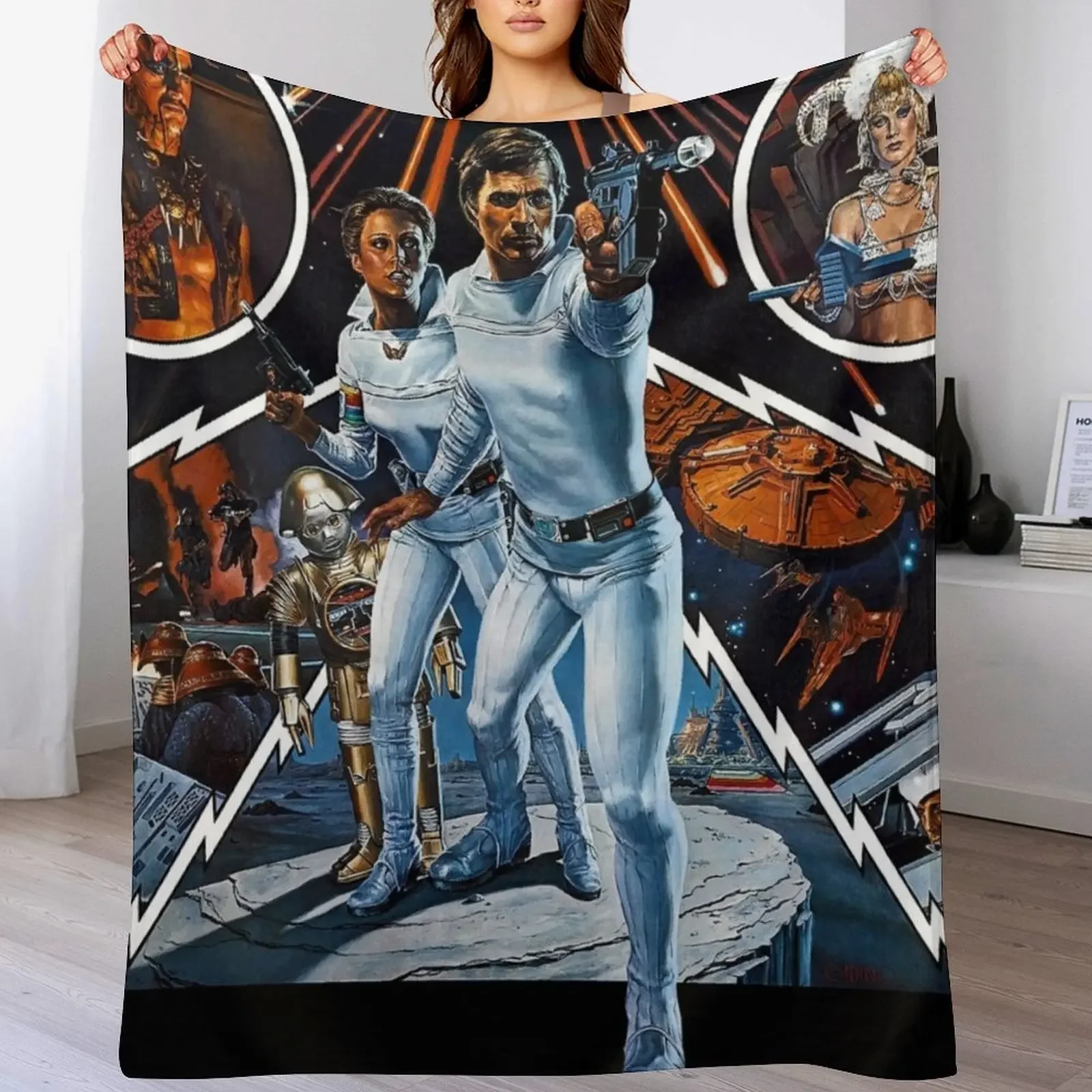 

Buck Rogers - Digital Art Throw Blanket Custom Soft Plaid manga Quilt Blankets