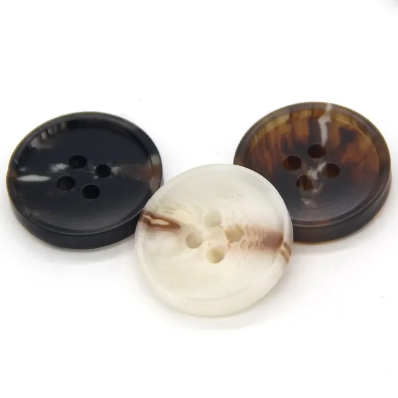 DOTOLLE 15/20mm Men Suit White Brown Horn Resin Buttons For Clothing Coat Jacket Pants Windbreaker Decorative Sewing Accessories