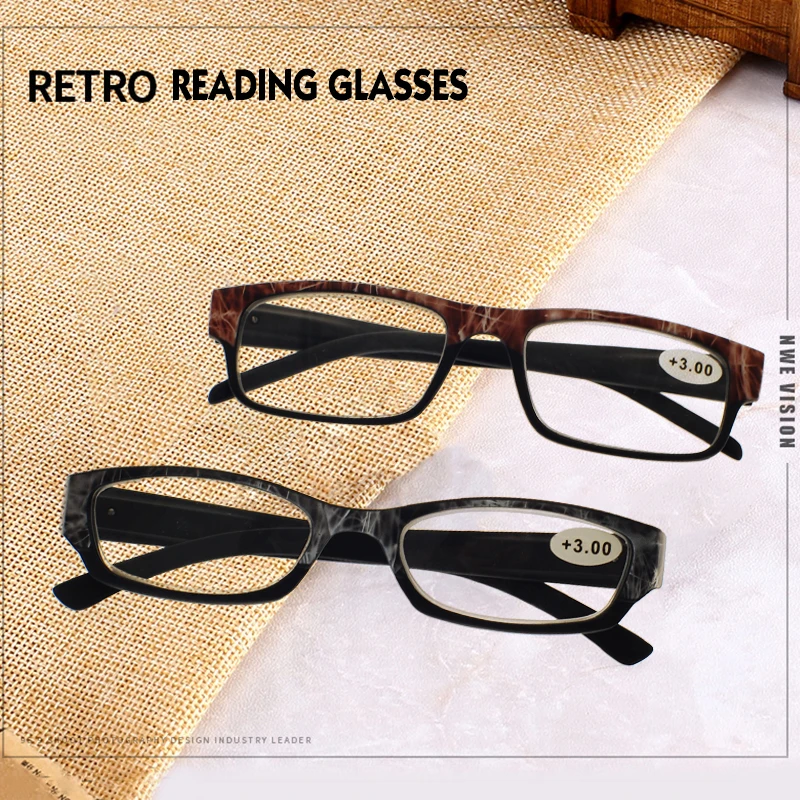 

REAL Reading Glasses Plastic Frame Prescription Optical Presbyopia Eyeglasses Hyperopia Eyewear Diopter+3 For Men Women