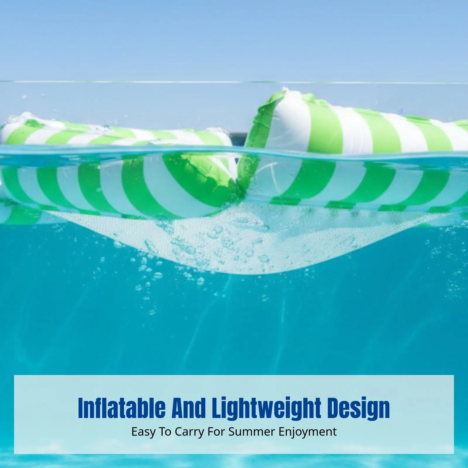 

Надувное кресло-шезлонг для бассейна, складное полосатое кресло-шезлонг, водное кресло с 4 трубками, для отдыха на пляже и в бассейне